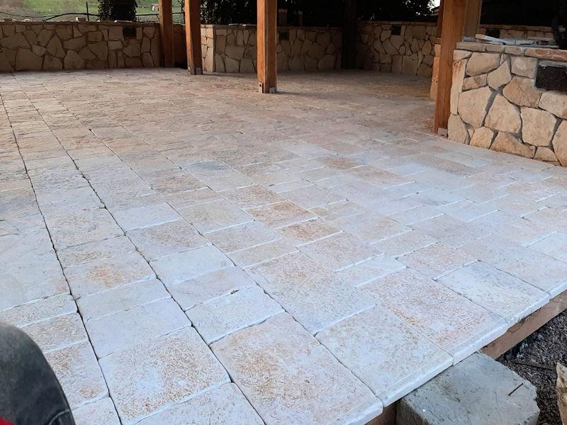 YELLOW SQUARED ALBANIAN STONE