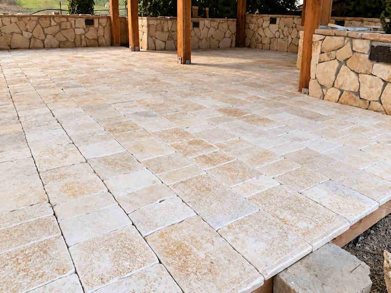 YELLOW SQUARED ALBANIAN STONE