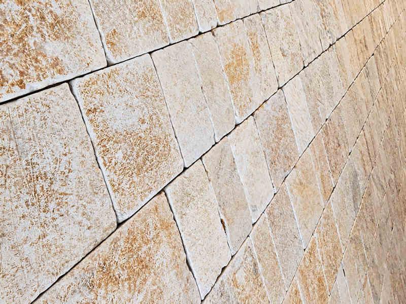 YELLOW SQUARED ALBANIAN STONE