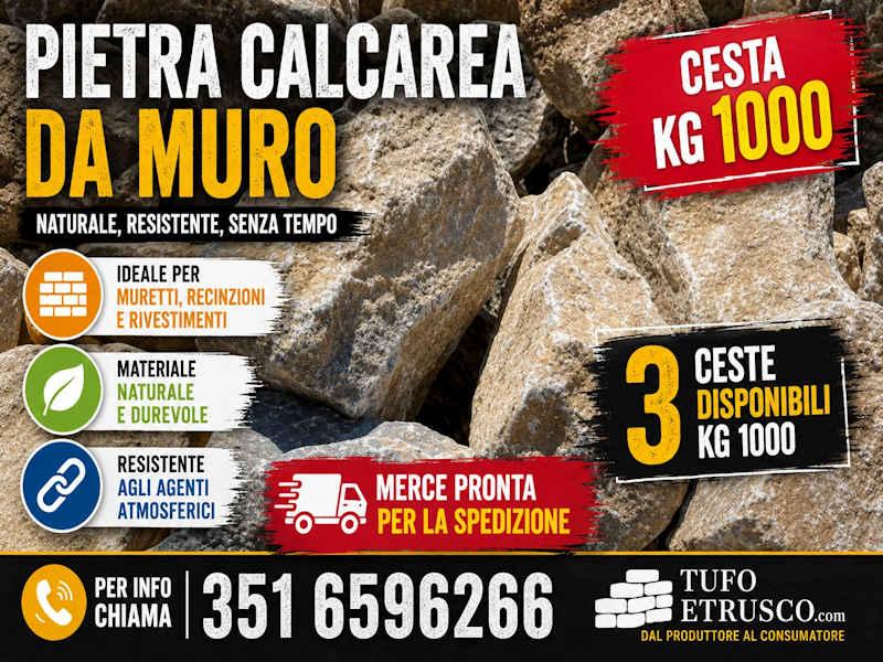 PIETRA CALCAREA DA MURO OPERA INCERTA